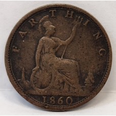 GREAT BRITAIN UK 1860 . FARTHING 